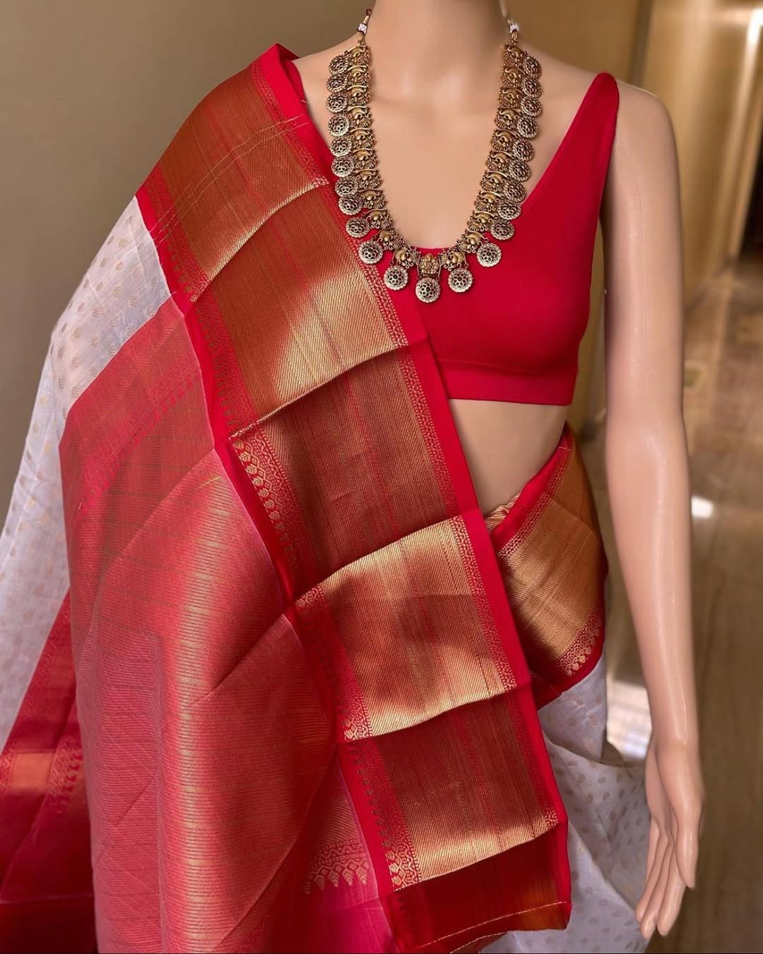 WHITE KORA COTTON SAREE