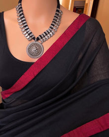 BLACK SOFT COTTON SAREE