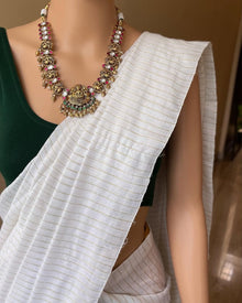 WHITE STRIPES SOFT COTTON SAREE