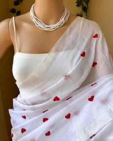 WHITE SOFT COTTON SAREE