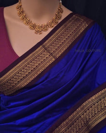PEPSI BLUE SILK COTTON SAREE