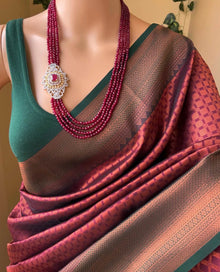 MAROON ART SILK SAREE