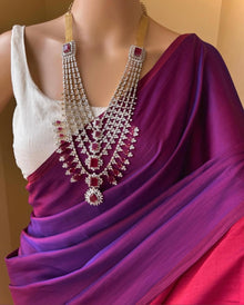 PURPLE MALAI SILK SAREE
