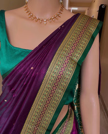MAGENTA SATIN SILK SAREE