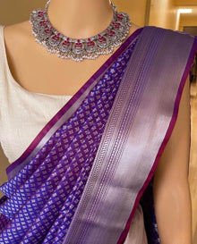 VIOLET PINK ART SILK SAREE