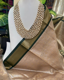 ROSE GOLD TISSUE SAREE