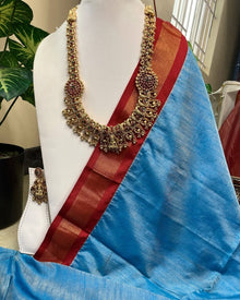 SKY BLUE SOFT GADWAL COTTON SILK SAREE