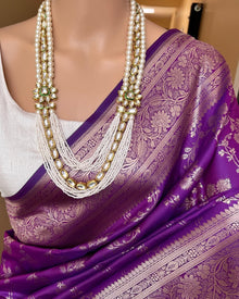 PURPLE ART SILK SAREE