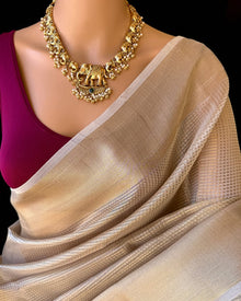 IVORY GOLD TISSUE SAREE