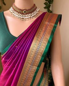 PURPLE SATIN SILK SAREE