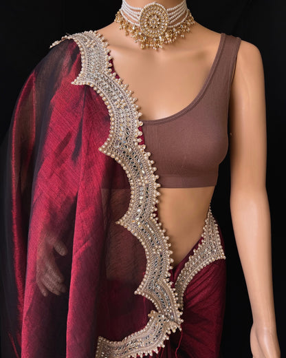 REDDISH MAROON TISSUE SREE