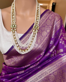 PURPLE ART SILK SAREE