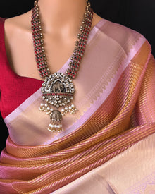 ROSE PINK TISSUE SILK SAREE