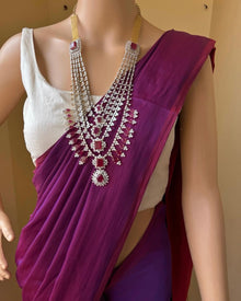 PURPLE MALAI SILK SAREE