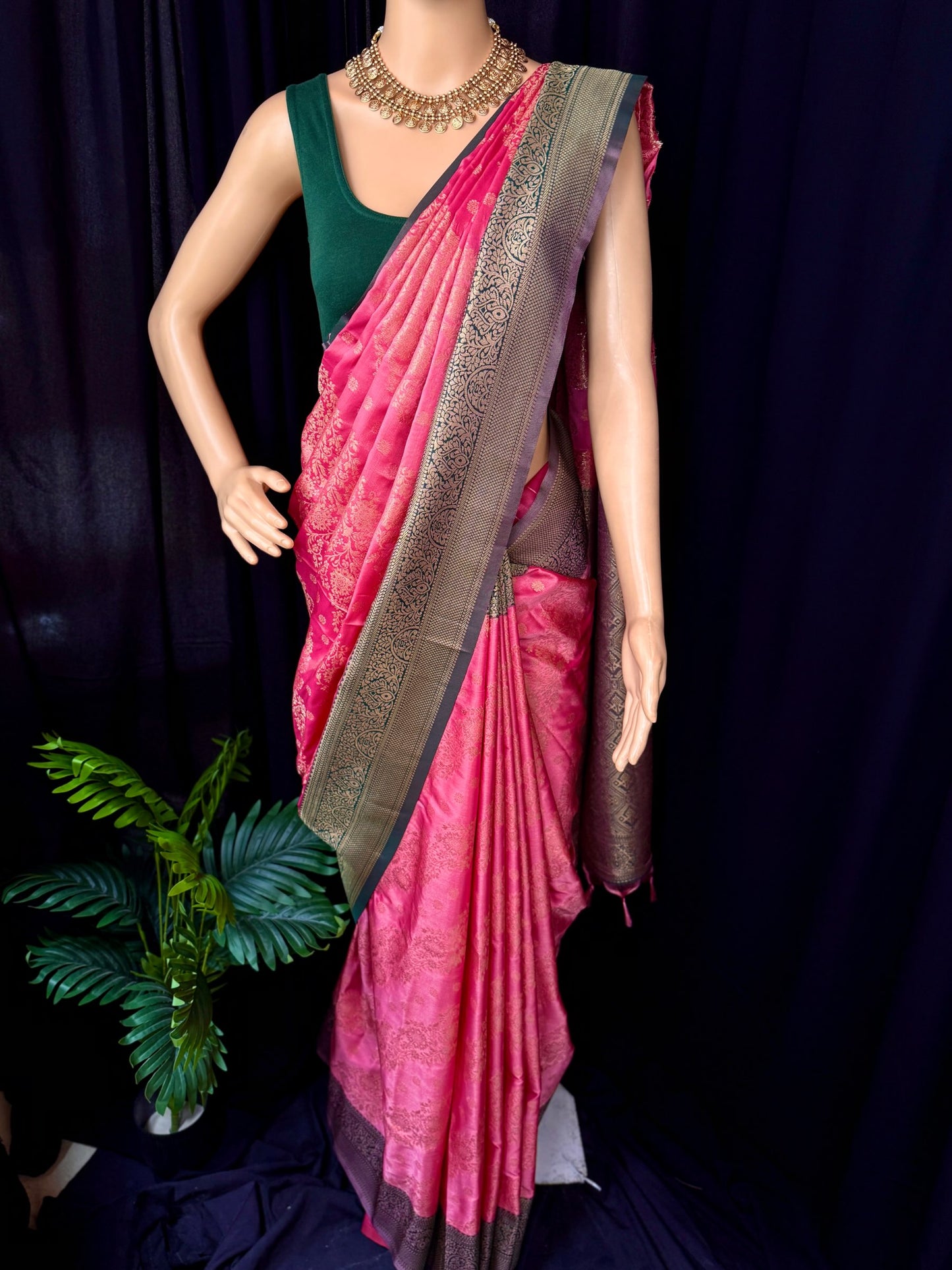 LOTUS PINK DUAL SHADE SOFT SOFT ART SILK SAREE