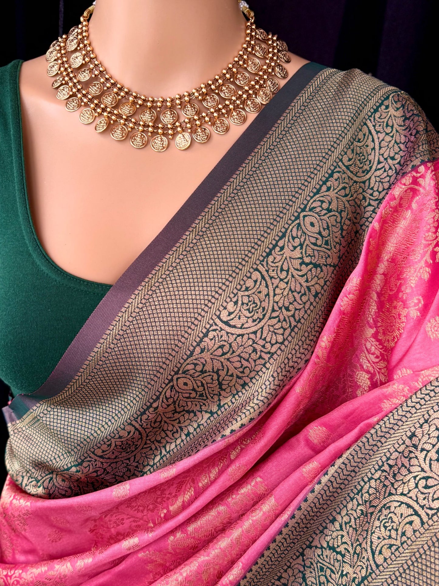 LOTUS PINK DUAL SHADE SOFT SOFT ART SILK SAREE