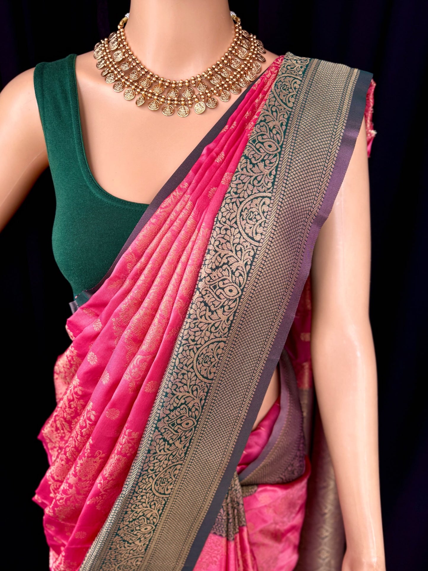 LOTUS PINK DUAL SHADE SOFT SOFT ART SILK SAREE