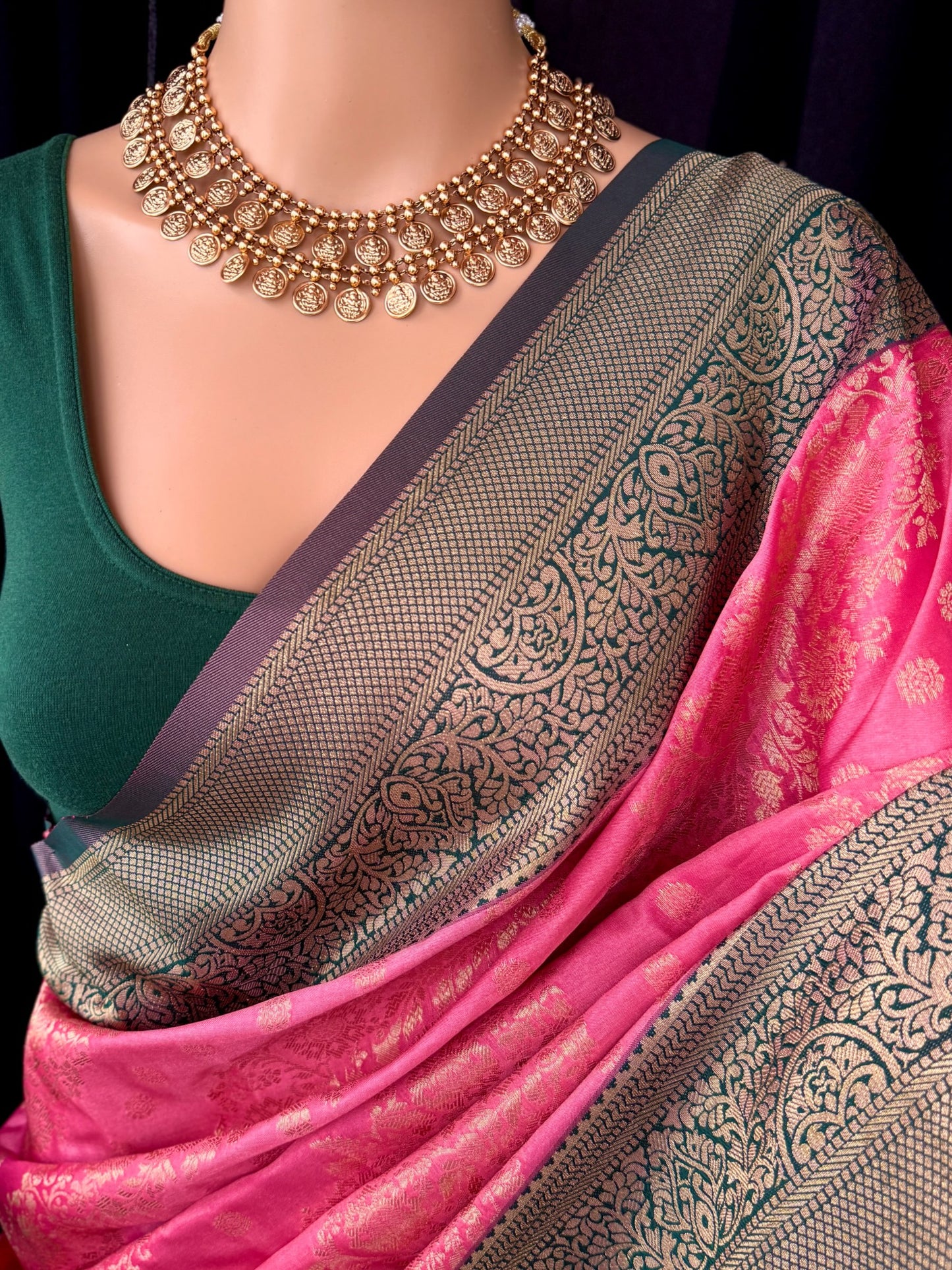 LOTUS PINK DUAL SHADE SOFT SOFT ART SILK SAREE