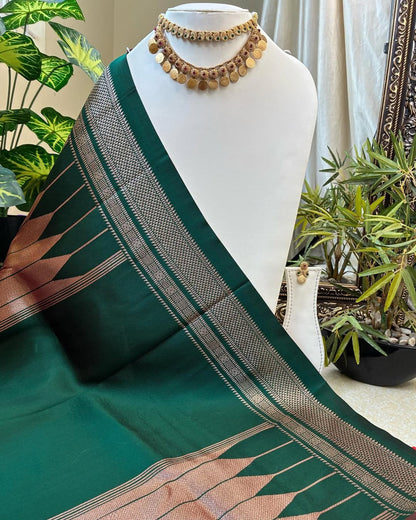 PURPLE DUAL SHADE SEMI PAITHANI ART SILK SAREE