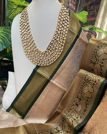 ROSE GOLD TISSUE SAREE