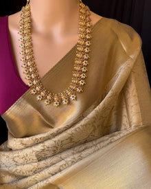 COPPER GOLD TISSUE SAREE