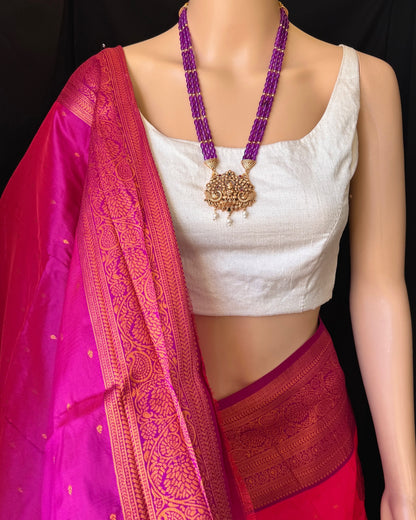 RANI PINK ART SILK SAREE