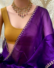 PURPLE GEORGETTE SAREE